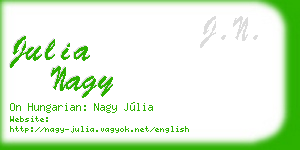 julia nagy business card